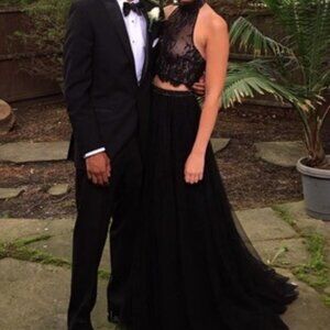 Sherri Hill Black 2pc Prom Dress Size 4